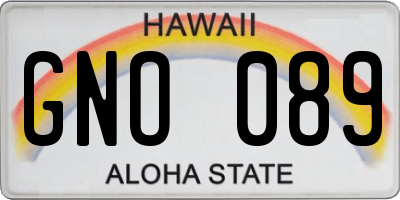 HI license plate GNO089