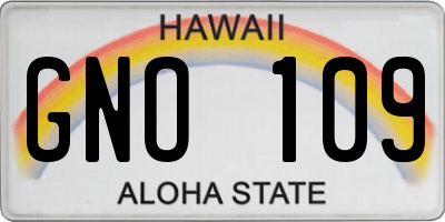 HI license plate GNO109