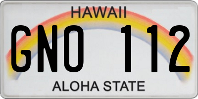 HI license plate GNO112