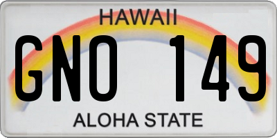 HI license plate GNO149