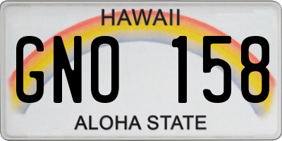 HI license plate GNO158