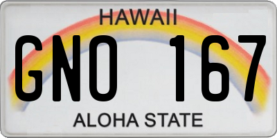 HI license plate GNO167