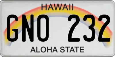 HI license plate GNO232