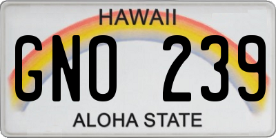 HI license plate GNO239