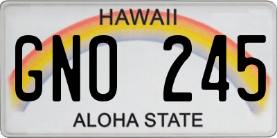 HI license plate GNO245
