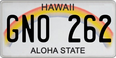 HI license plate GNO262