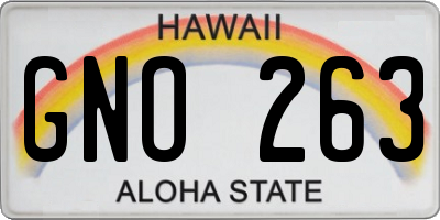 HI license plate GNO263