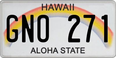 HI license plate GNO271