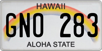 HI license plate GNO283
