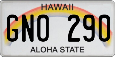 HI license plate GNO290