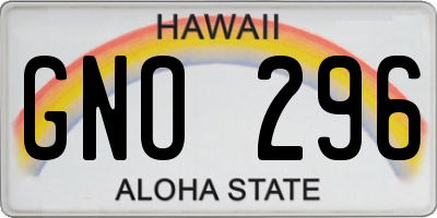HI license plate GNO296