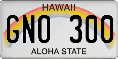 HI license plate GNO300