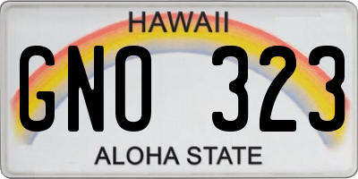 HI license plate GNO323