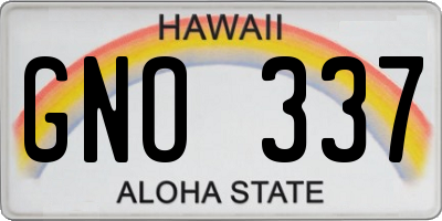 HI license plate GNO337