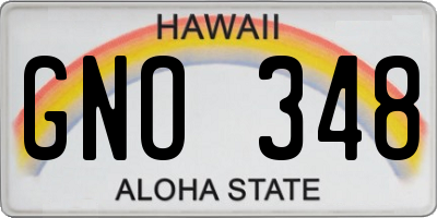 HI license plate GNO348