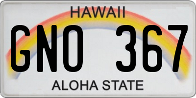 HI license plate GNO367