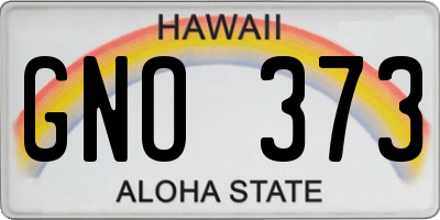 HI license plate GNO373