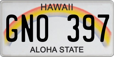 HI license plate GNO397