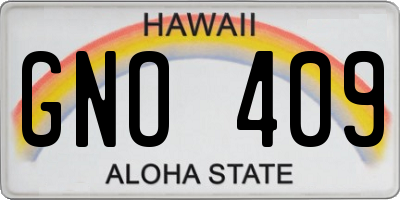 HI license plate GNO409