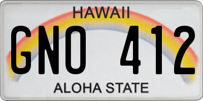 HI license plate GNO412