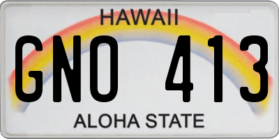 HI license plate GNO413