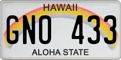 HI license plate GNO433