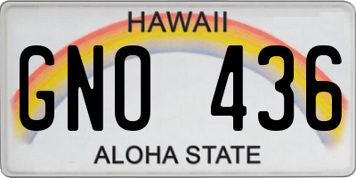 HI license plate GNO436