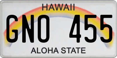 HI license plate GNO455