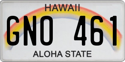 HI license plate GNO461