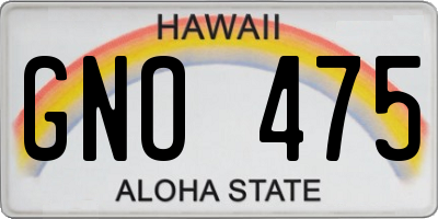 HI license plate GNO475