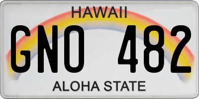 HI license plate GNO482