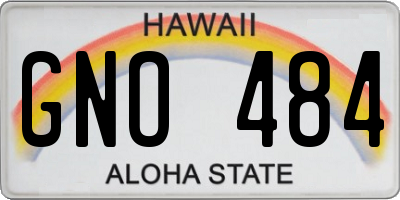 HI license plate GNO484