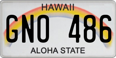 HI license plate GNO486