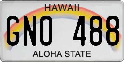 HI license plate GNO488