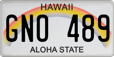 HI license plate GNO489