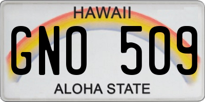 HI license plate GNO509