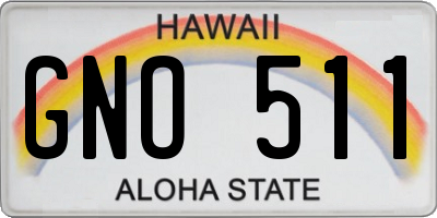 HI license plate GNO511
