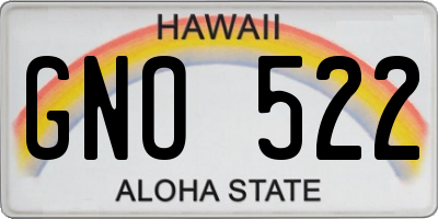 HI license plate GNO522