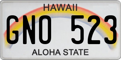 HI license plate GNO523
