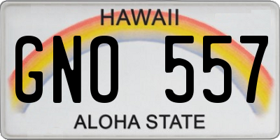 HI license plate GNO557
