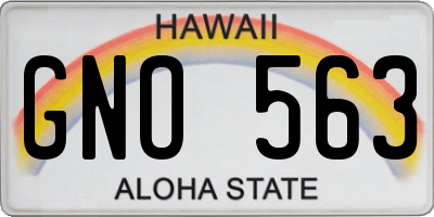 HI license plate GNO563