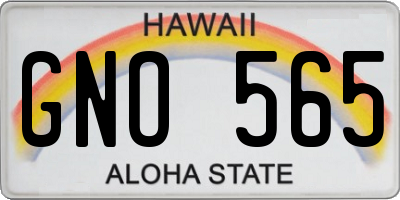 HI license plate GNO565