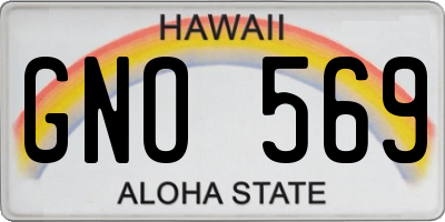 HI license plate GNO569