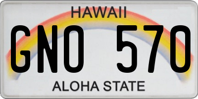 HI license plate GNO570