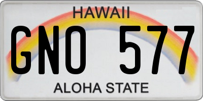 HI license plate GNO577