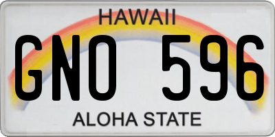 HI license plate GNO596
