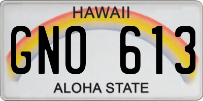 HI license plate GNO613