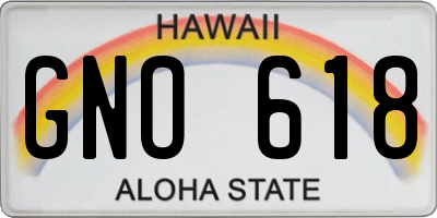 HI license plate GNO618