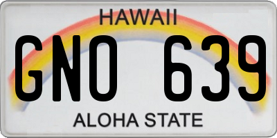 HI license plate GNO639