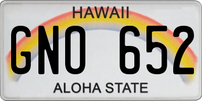HI license plate GNO652